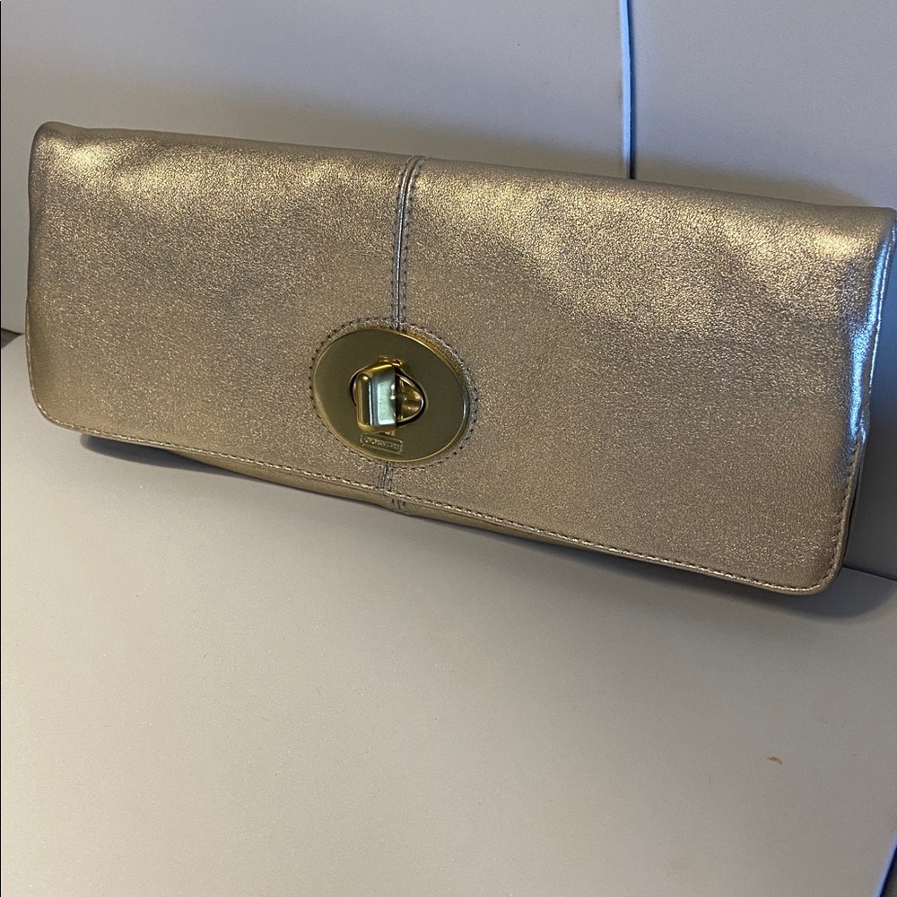 Coach Metallic Clutch